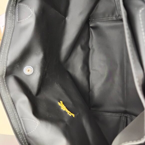 NWT Longchamp Le Pliage Original Large Shoulder Nylon Bag Tote IN Drak grey - Picture 10 of 15